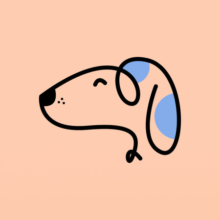 Dog logo design template. Animal logo concept. Pet Logo design concept vectorのイラスト素材