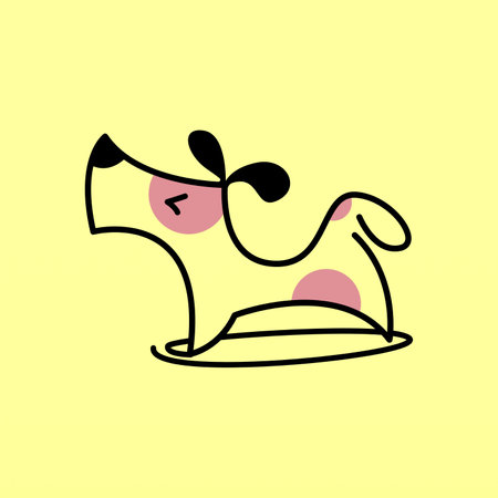 Dog logo design template. Animal logo concept. Pet Logo design concept vectorのイラスト素材