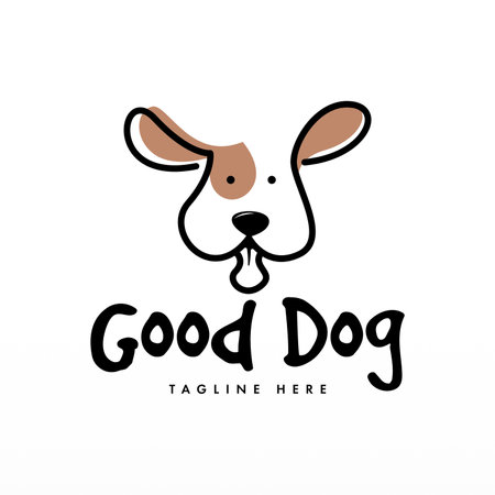 Dog logo design template. Animal logo concept. Pet Logo design concept vectorのイラスト素材