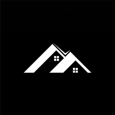 House logo design concept. Simple building logo template. Home logo design templateのイラスト素材