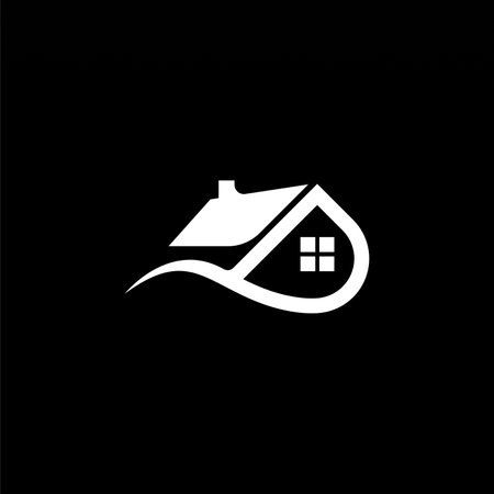 House logo design concept. Simple building logo template. Home logo design templateのイラスト素材