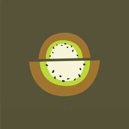 Kiwi fruit logo design concept template. Fresh fruit logo designのイラスト素材