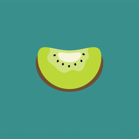 Kiwi fruit logo design concept template. Fresh fruit logo designのイラスト素材