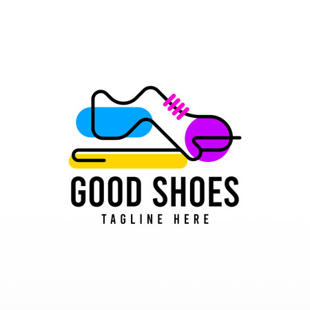 Shoe logo design concept. Shoes logo template. Man fashion logo design templateのイラスト素材