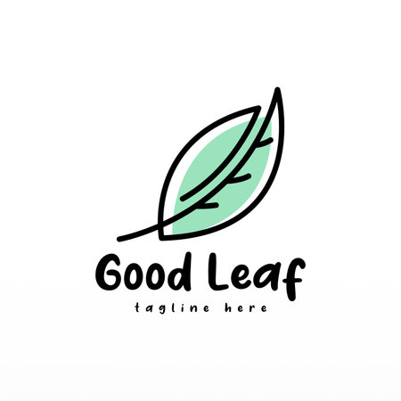 Plant logo design concept template. Leaf logo icon design. Nature logo design templateのイラスト素材