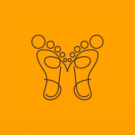 Foot print logo design template. Foot logo conceptのイラスト素材