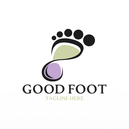 Foot print logo design template. Foot logo conceptのイラスト素材