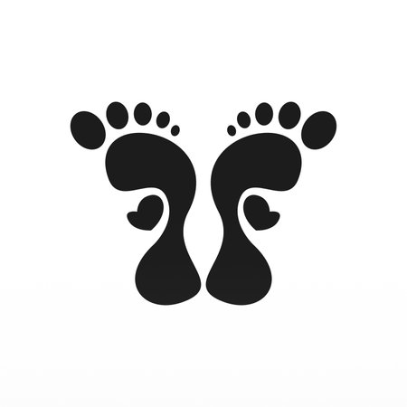 Foot print logo design template. Foot logo conceptのイラスト素材