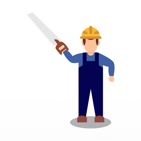 Worker character illustration background. Labour day illustration backgroundのイラスト素材