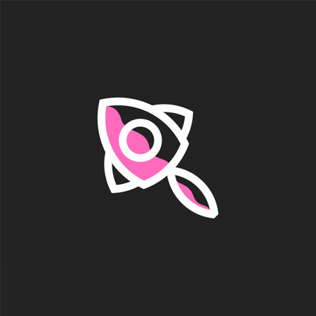 Rocket logo design template. Space ship logo concept. Space craft logo design concept templateのイラスト素材