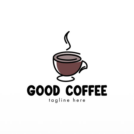 Coffee logo design concept. Coffee drink logo template. Coffee shop logo templateのイラスト素材