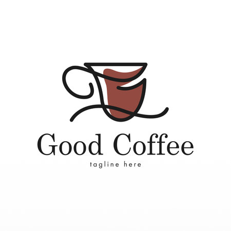 Coffee logo design concept. Coffee drink logo template. Coffee shop logo templateのイラスト素材