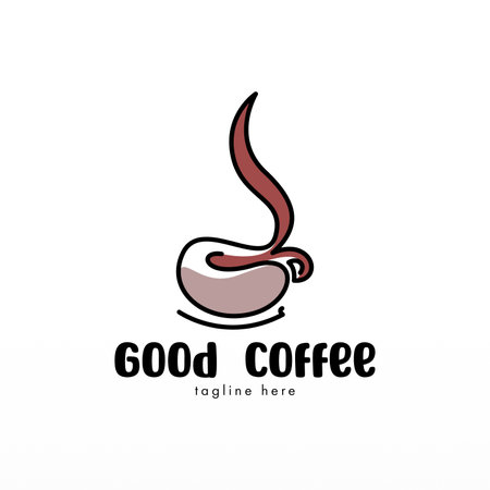 Coffee logo design concept. Coffee drink logo template. Coffee shop logo templateのイラスト素材
