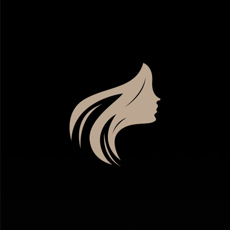 Women hair logo design concept. Hair logo template.  Hair fashion logo templateのイラスト素材