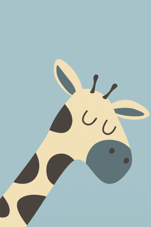 Nursery Wall Art Animals Baby Poster. Printable Cute Animal Nursery Wall Decor Posterのイラスト素材