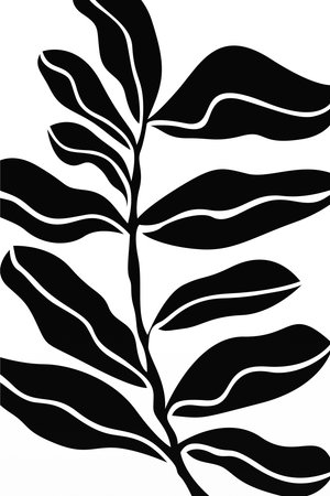 Abstract botani wall art decoration. Boho flower wall decor printable poster. Flower wall art home decoration posterのイラスト素材