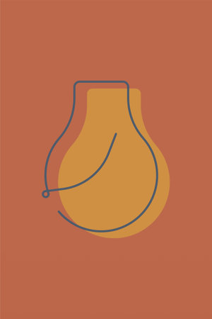 Mid Century Modern Boho Wall Art. Boho Print Wall Decor. Printable Abstract Geometric Wall Art Decorationのイラスト素材