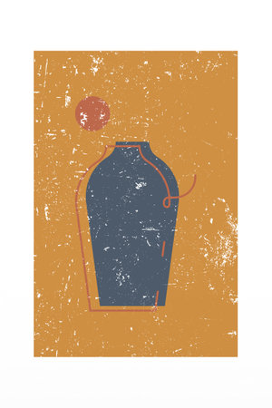 Mid Century Modern Boho Wall Art. Boho Print Wall Decor. Printable Abstract Geometric Wall Art Decorationのイラスト素材