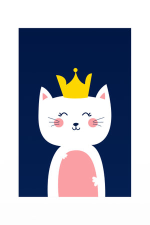 Nursery Wall Art Animals Baby Poster. Printable Cute Animal Nursery Wall Decor Posterのイラスト素材