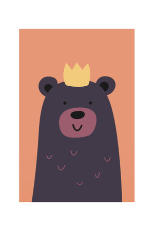 Nursery Wall Art Animals Baby Poster. Printable Cute Animal Nursery Wall Decor Posterのイラスト素材