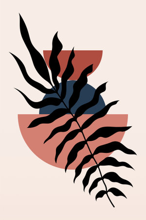 Aesthetic Abstract Bohemian Woman Art for Print and Digital Purposes. Abstract Botani Wall Art Decoration. Boho flower Wall Decor Printable Poster. Flower Wall Art Home Decoration Posterのイラスト素材