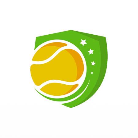 International tennis league emblem logo. Simple tennis logoのイラスト素材