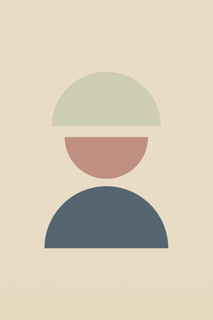 Boho Wall Art Poster, Mid Century Art Prints, Modern Wall Decorのイラスト素材