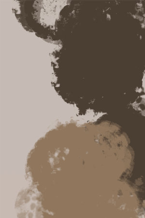 Abstract Background Illustration. Abstract Mid Century Background. Boho Wall Art Decoration Posterの写真素材