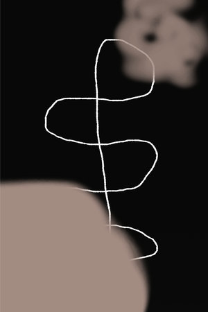 Abstract Background Illustration. Abstract Mid Century Background. Boho Wall Art Decoration Posterの写真素材