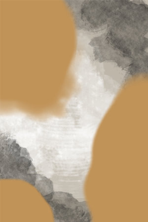 Abstract Background Illustration. Abstract Mid Century Background. Boho Wall Art Decoration Posterの写真素材