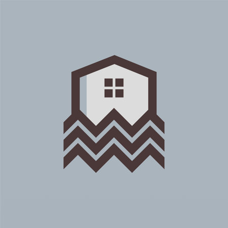 House Logo Design Template. Real Estate Logo Template. Building House Logo Design Conceptのイラスト素材