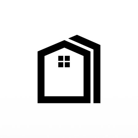 House Logo Design Template. Real Estate Logo Template. Building House Logo Design Conceptのイラスト素材