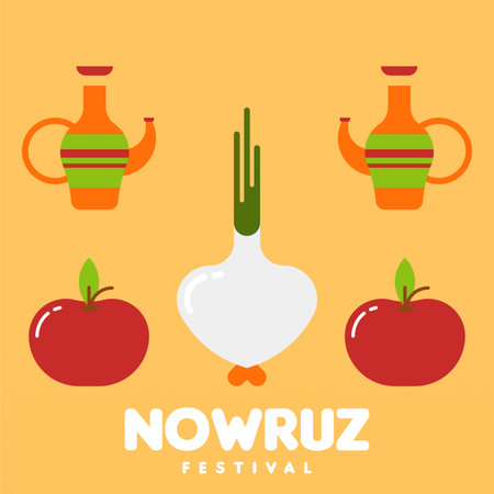 Happy nowruz instagram posts collection. Happy nowruz festival background illustrationのイラスト素材