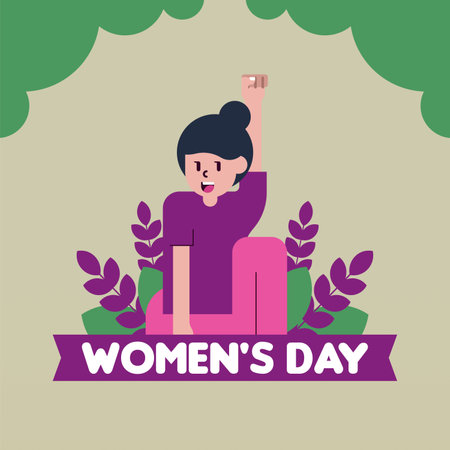 International women's day illustration background. Happy women's day backgroundのイラスト素材