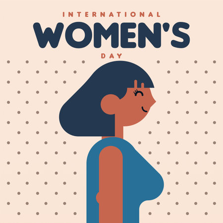 International women's day illustration background. Happy women's day backgroundのイラスト素材