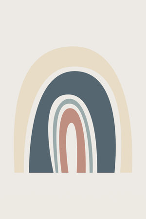 Aesthetic boho rainbow background. Rainbow abstract boho backgroundのイラスト素材