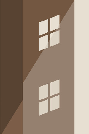 House window illustration background. Minimalist house window background.のイラスト素材