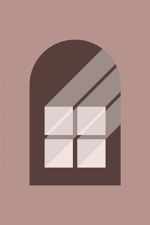House window illustration background. Minimalist house window background.のイラスト素材