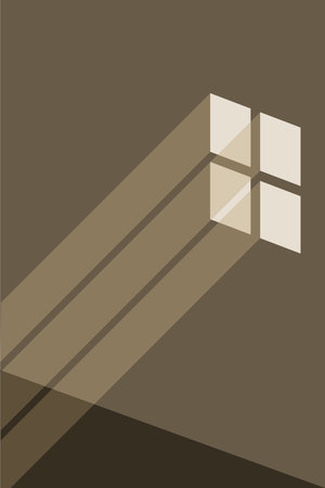 House window illustration background. Minimalist house window background.のイラスト素材