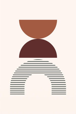 Flat abstract boho geometric background. Abstract bohemian art backgroundのイラスト素材