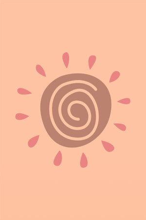 Abstract bohe art poster background. Boho art print decorのイラスト素材