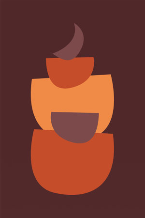 Abstract bohe art poster background. Boho art print decorのイラスト素材