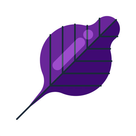 Colorful leaf shape design asset. Flat leaf design elementのイラスト素材