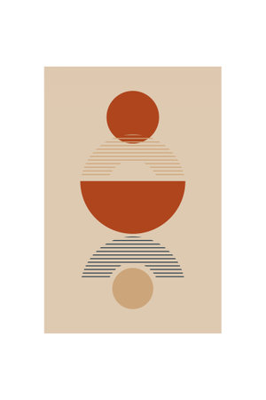 Flat abstract boho geometric shape background. Abstract shape bohemian art backgroundのイラスト素材