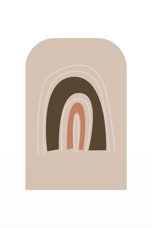 Rainbow abstract boho background. Aesthetic boho rainbow backgroundのイラスト素材