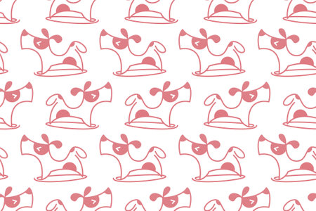 Dog seamless pattern background. Cute animal seamless pattern background. Wrapping paper seamless patternのイラスト素材