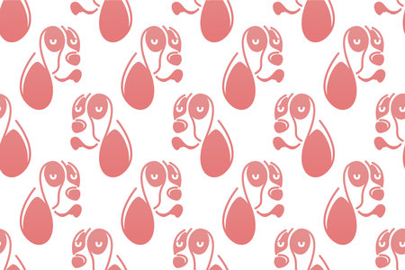 Dog seamless pattern background. Cute animal seamless pattern background. Wrapping paper seamless patternのイラスト素材