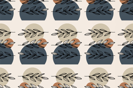 Abstract floral seamless pattern background. Boho floral seamless pattern backgroundのイラスト素材