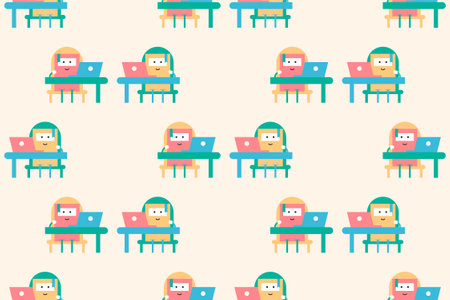 Book seamless pattern background. Book illuistration seamless pattern backgroundのイラスト素材