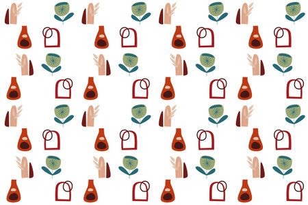 Abstract boho seamless pattern background. Abstract seamless pattern for wrapping paperのイラスト素材